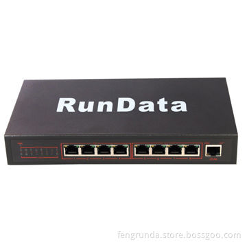 9-port Fast Ethernet Switch with 8-port PoE and 1-port Gigabit Up-link